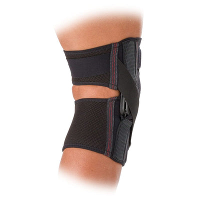 McDavid Phantom Knee Brace w/ Heavy Duty Hinges - Black - Back View